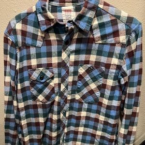 TOPO DESIGNS PLAID FLANNEL SHIRT SIZE S